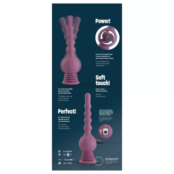 You2Toys - Vibrator anal cu vibrații puternice - silicon mov