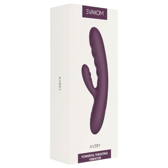 Svakom Avery - vibrator cu impulsuri și braț pentru clitoris - reîncărcabil, mov