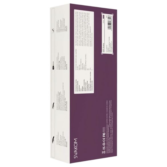 Svakom Avery - vibrator cu impulsuri și braț pentru clitoris - reîncărcabil, mov
