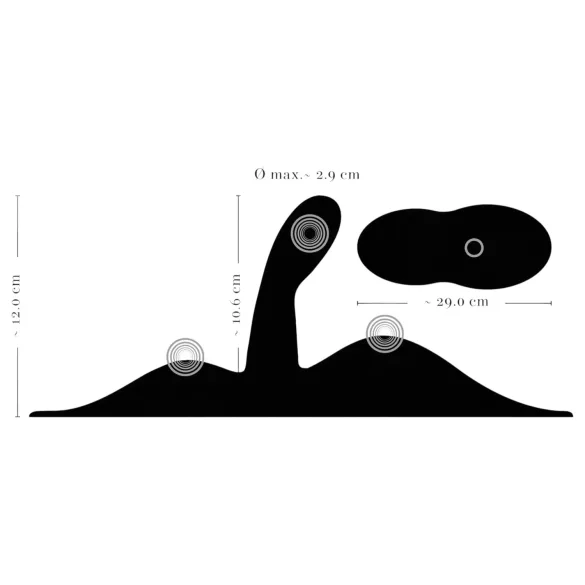 VibePad 3 - vibrator pernă pentru punctul G, reîncărcabil, cu telecomandă, negru