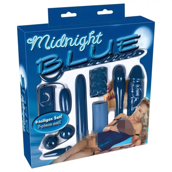 You2Toys - set pentru cupluri cu vibrații - 9 piese - midnight blue