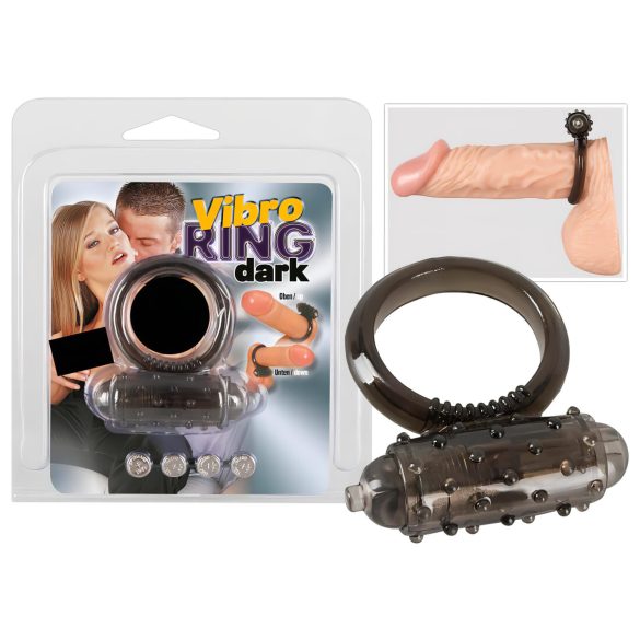 You2Toys - inel penian vibrator din silicon - negru