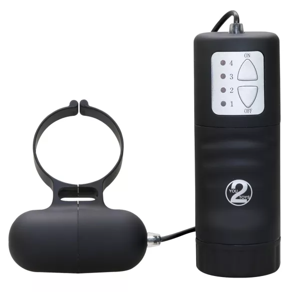 Inel vibratoare negru pentru penis