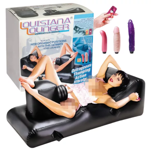 NMC - Louisiana Lounger - mașină de sex cu vibrator încorporat (negru)