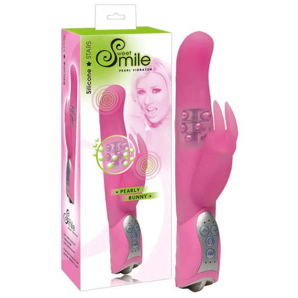 SMILE Pearly Bunny - vibrator perlat (roz)