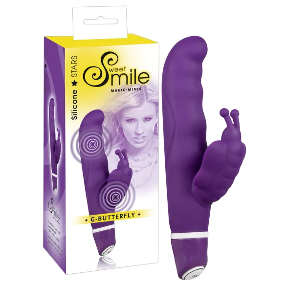 SMILE - Vibrator cu fluture pentru stimulare punct G - silicon
