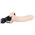 You2Toys - Strap-on vibrator cu vibrații - natur