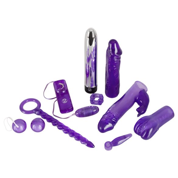 You2Toys - Set vibrator 9 piese - mov - kit accesorii sexuale