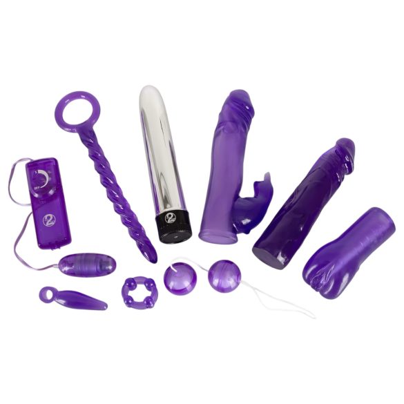 You2Toys - Set vibrator 9 piese - mov - kit accesorii sexuale