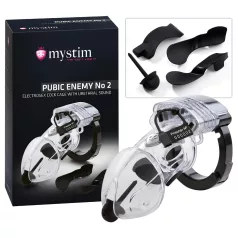 mystim Pubic Enemy No 2 - cușcă electrizantă pentru penis