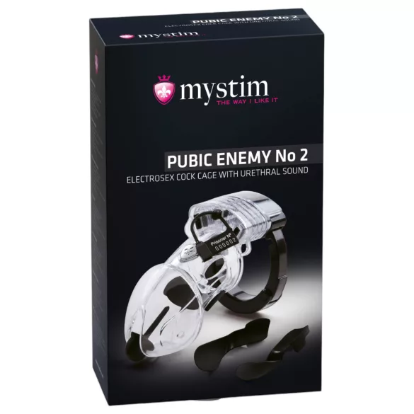 mystim Pubic Enemy No 2 - cușcă electrizantă pentru penis