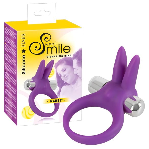 SMILE - inel pentru penis cu vibrații - lila