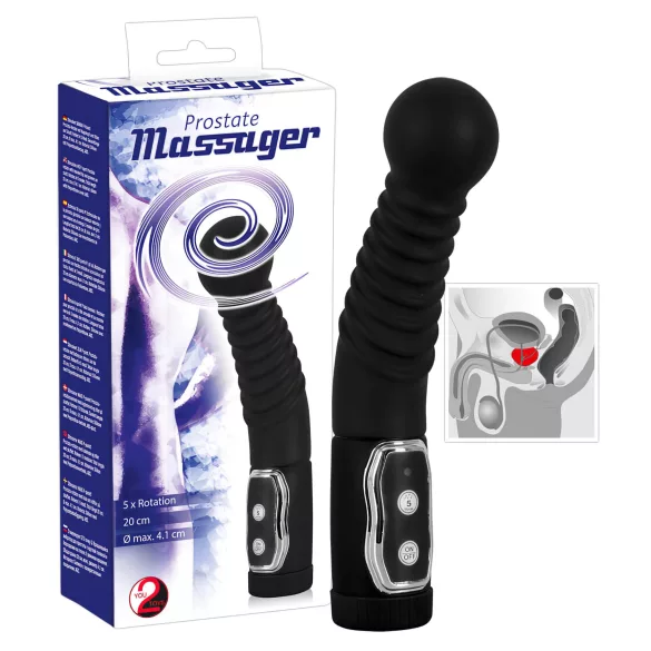 You2Toys - Masajator prostată rotativ - vibrator negru