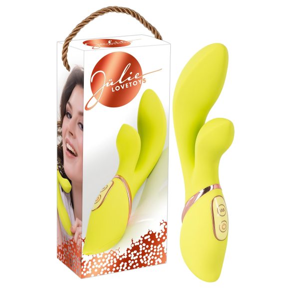 Jülie - vibrator cu braț pentru clitoris (galben-verzui)
