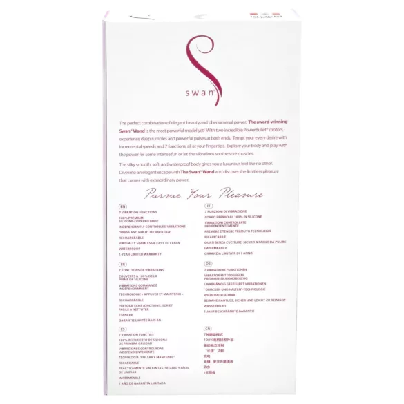 The Swan Wand - vibrator masaj reîncărcabil - roz