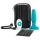 b-Vibe - vibrator anal rotativ cu bile - reîncărcabil - turcoaz