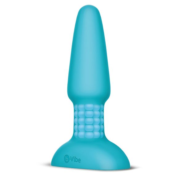 b-Vibe - vibrator anal rotativ cu bile - reîncărcabil - turcoaz