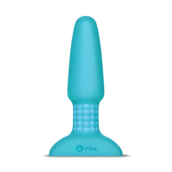 b-Vibe - vibrator anal rotativ cu bile - reîncărcabil - turcoaz