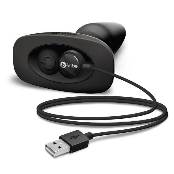 b-Vibe - Vibrator anal cu bile rotative, negru