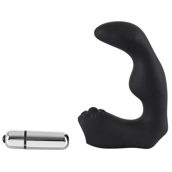 Rebel - vibrator pentru prostată curbat - silicon negru