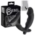 Rebel - vibrator prostată cu penis - silicon negru