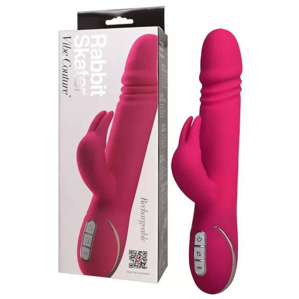 Vibe Couture - Vibrator rabbit cu funcție de mișcare - silicon roz