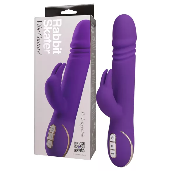Vibe Couture Rabbit Skater - vibrator iepure cu stimulare dublă (mov)