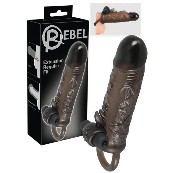 Rebel - prelungitor penis cu vibrații - 19 cm