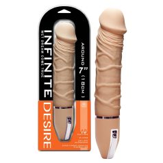 Infinite Desire - Vibrator din silicon, 10 ritmuri (natural)