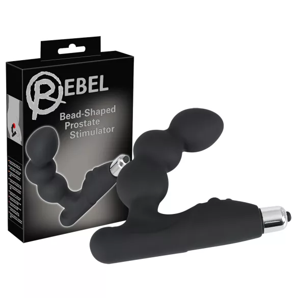 Rebel - vibrator pentru prostată cu bilă - silicon negru