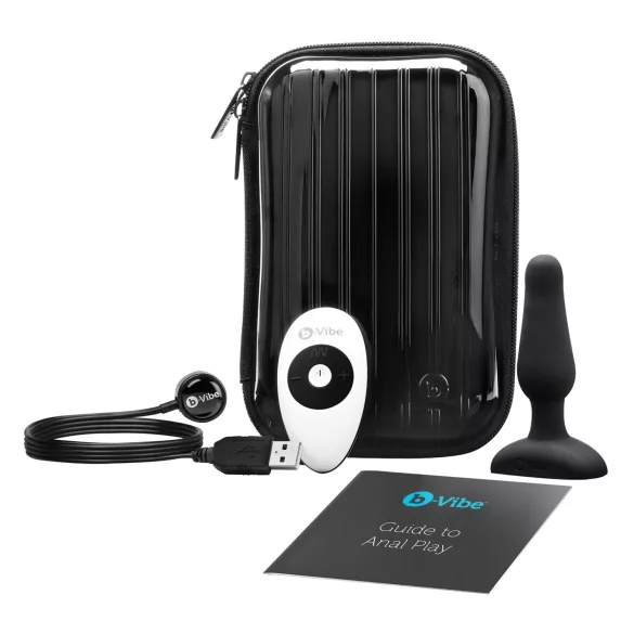 b-Vibe Novice - vibrator anal pentru începători - negru