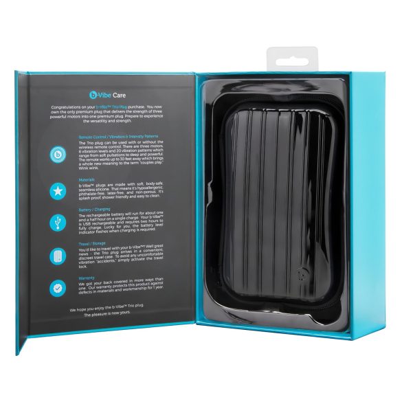 b-Vibe Novice - vibrator anal pentru începători - negru