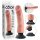 King Cock 9 vibrator cu ventuză (23 cm) - natural