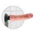 King Cock 9 vibrator cu ventuză (23 cm) - natural