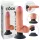 King Cock - Vibrator realist cu ventuză - 18 cm - culoare naturală