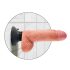 King Cock 7 vibrator cu ventuza (18 cm) - natural