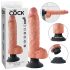 King Cock - Vibrator cu ventuză - 25 cm - culoare naturală