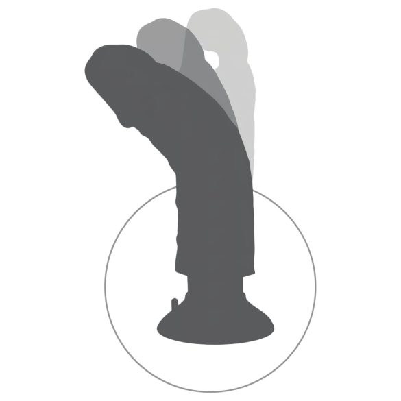 King Cock - Vibrator cu ventuză - 25 cm - culoare naturală