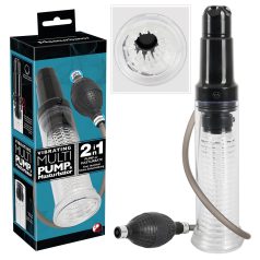   You2Toys - 2în1 - pompă pentru penis și masturbator (transparent)