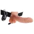 Fetish - strap-on cu vibrații - dildo realist - culoare natur