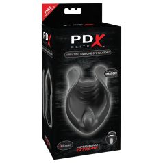 PDX Elite - Vibrator din silicon pentru penis (negru)