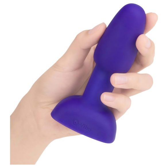 b-Vibe Rimming - vibratoare anal cu bile rotative (mov)