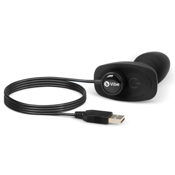 b-Vibe Rimming - vibrator anal cu bile rotative - negru