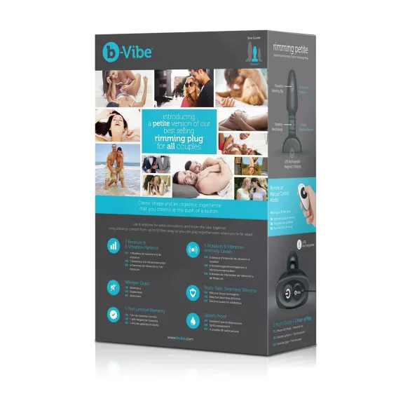 b-Vibe Rimming - vibrator anal cu bile rotative - negru