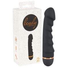 You2Toys - Vibrator flexibil cu striații - silicon negru