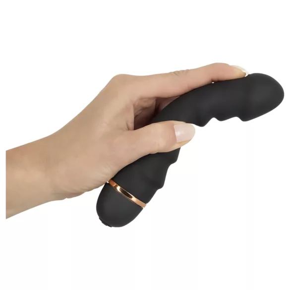 You2Toys - Vibrator flexibil cu striații - silicon negru