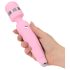 Pillow Talk Cheeky Wand - vibrator roz pentru masaj reîncărcabil