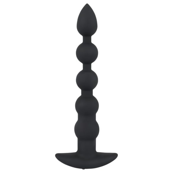 Velvet Noir - vibrator anal cu 5 bile, reîncărcabil (negru)