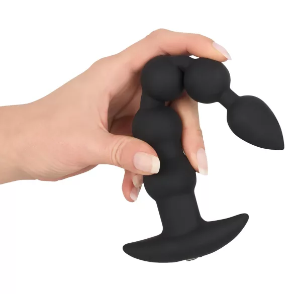 Black Velvets - vibrator anal cu 5 bile reîncărcabil - negru