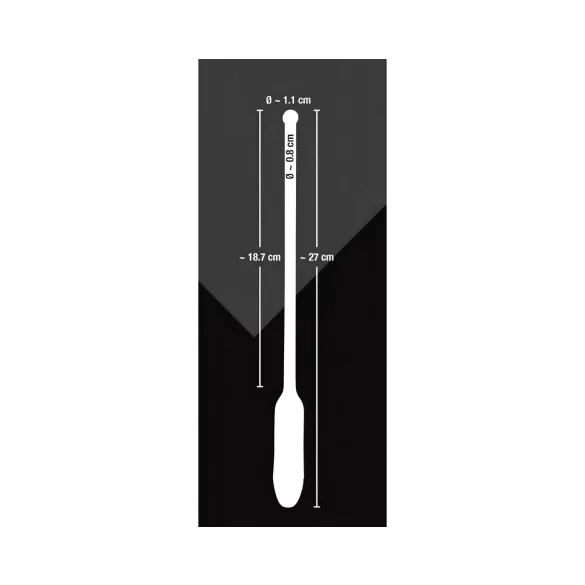 You2Toys - dilatator uretral cu vibrații - silicon negru 8-11mm